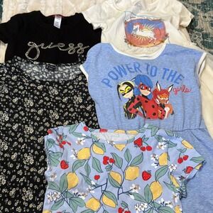 Kids Tops Bundle Lot 5 Dresses Guess Miraculous Ladybug Lot Of 5 Size 8 M